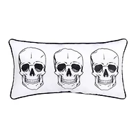 24" x 12" Skully Throw Pillow