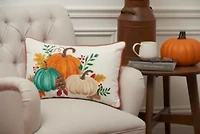 22" x 14" Harvest Pumpkins Throw Pillow