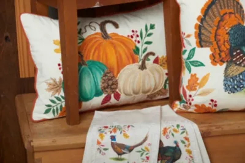 22" x 14" Harvest Pumpkins Throw Pillow