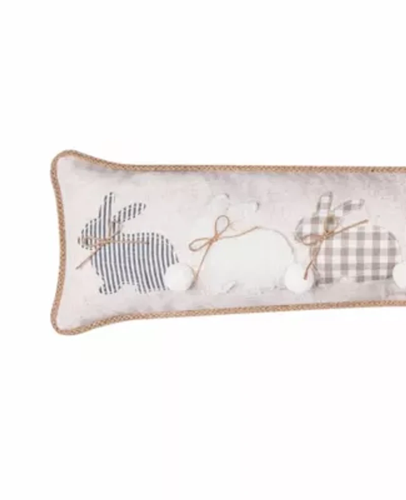 Multi Rabbit Line Up Pillow 9" x 36"