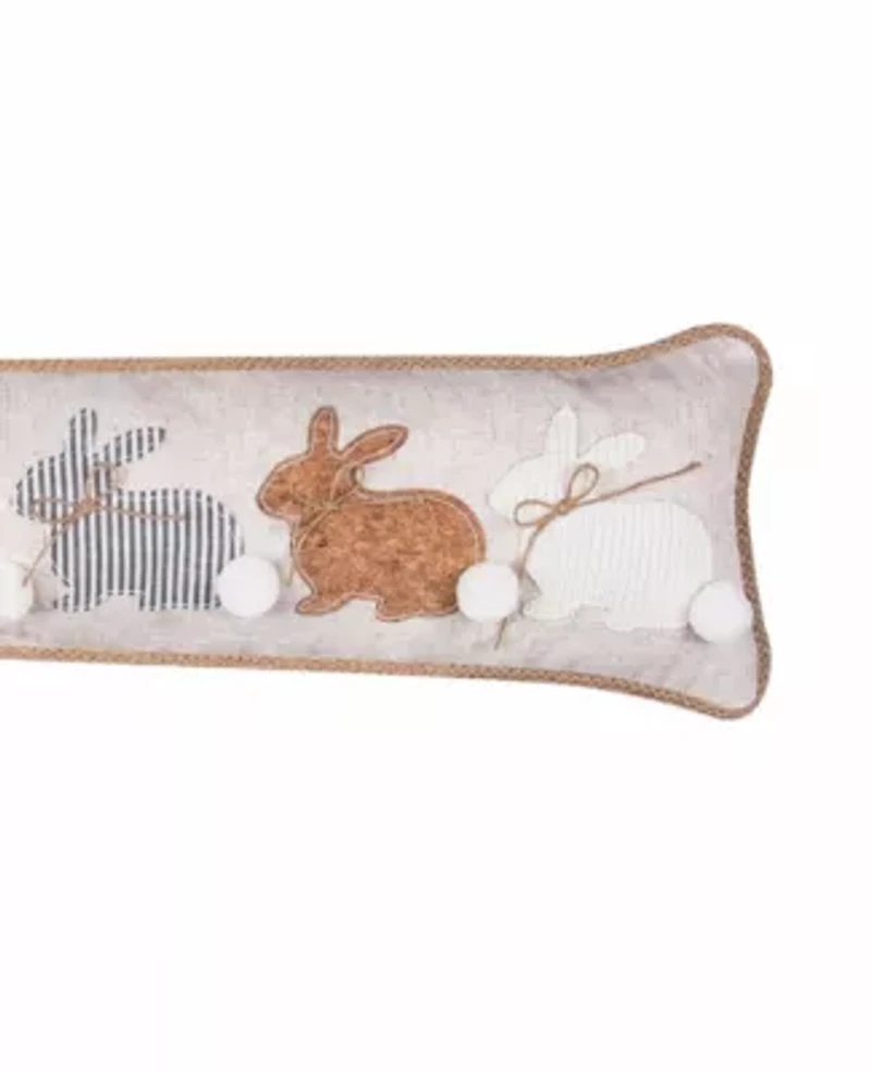 Multi Rabbit Line Up Pillow 9" x 36"