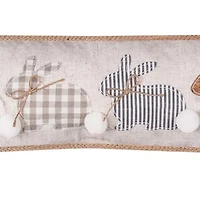 Multi Rabbit Line Up Pillow 9" x 36"