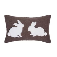 Rabbit Duo Pillow 12" x 20"