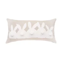White Bunny Bums Throw Pillow