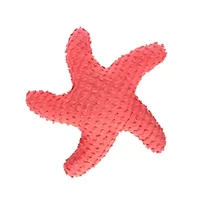 25" Coral Starfish Shaped Throw Pillow