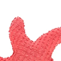 25" Coral Starfish Shaped Throw Pillow