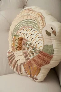 14" x 14" Turkey Shaped Throw Pillow