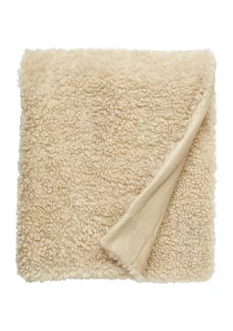 Teddy Faux Fur Taupe Throw Blanket