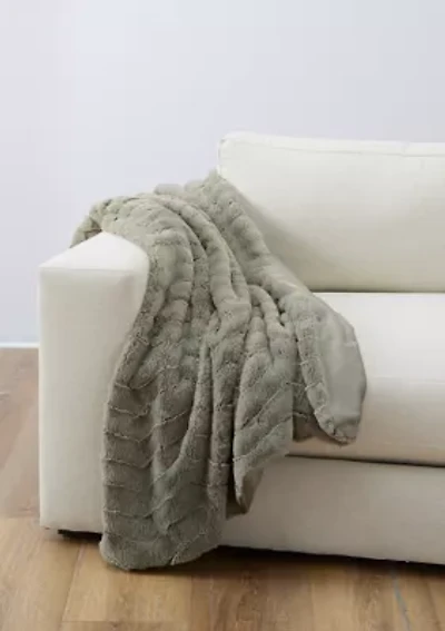 Herringbone Textured Throw Blanket