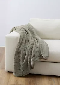 Herringbone Textured Throw Blanket