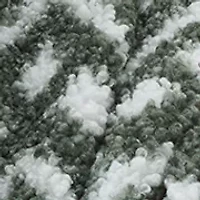 Olive Green Printed Teddy Wool Throw Blanket