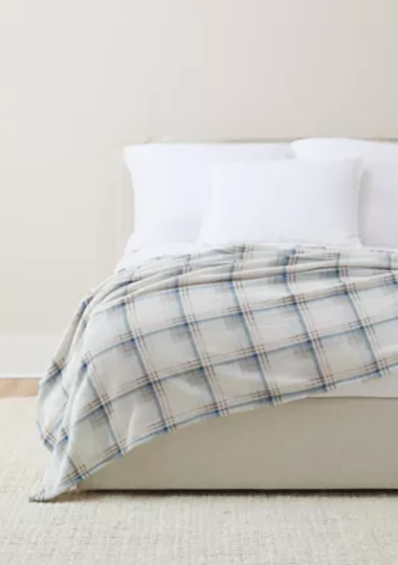 Luxury Velvet Plaid Throw Blanket