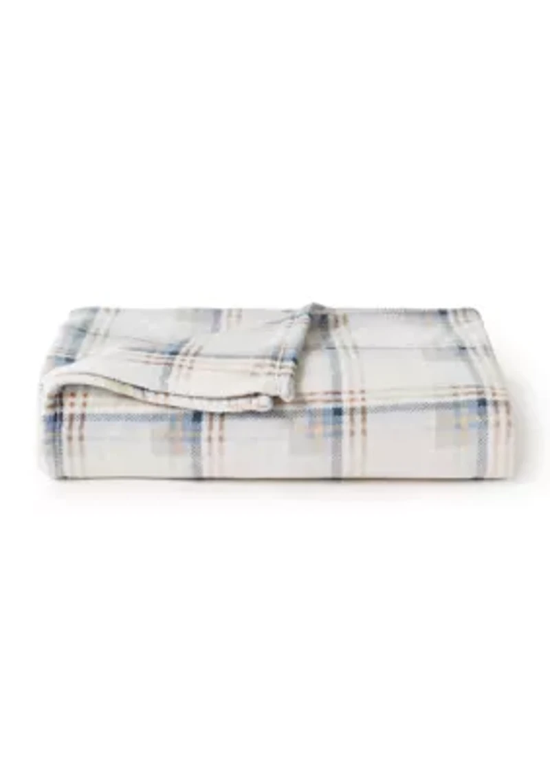 Luxury Velvet Plaid Throw Blanket