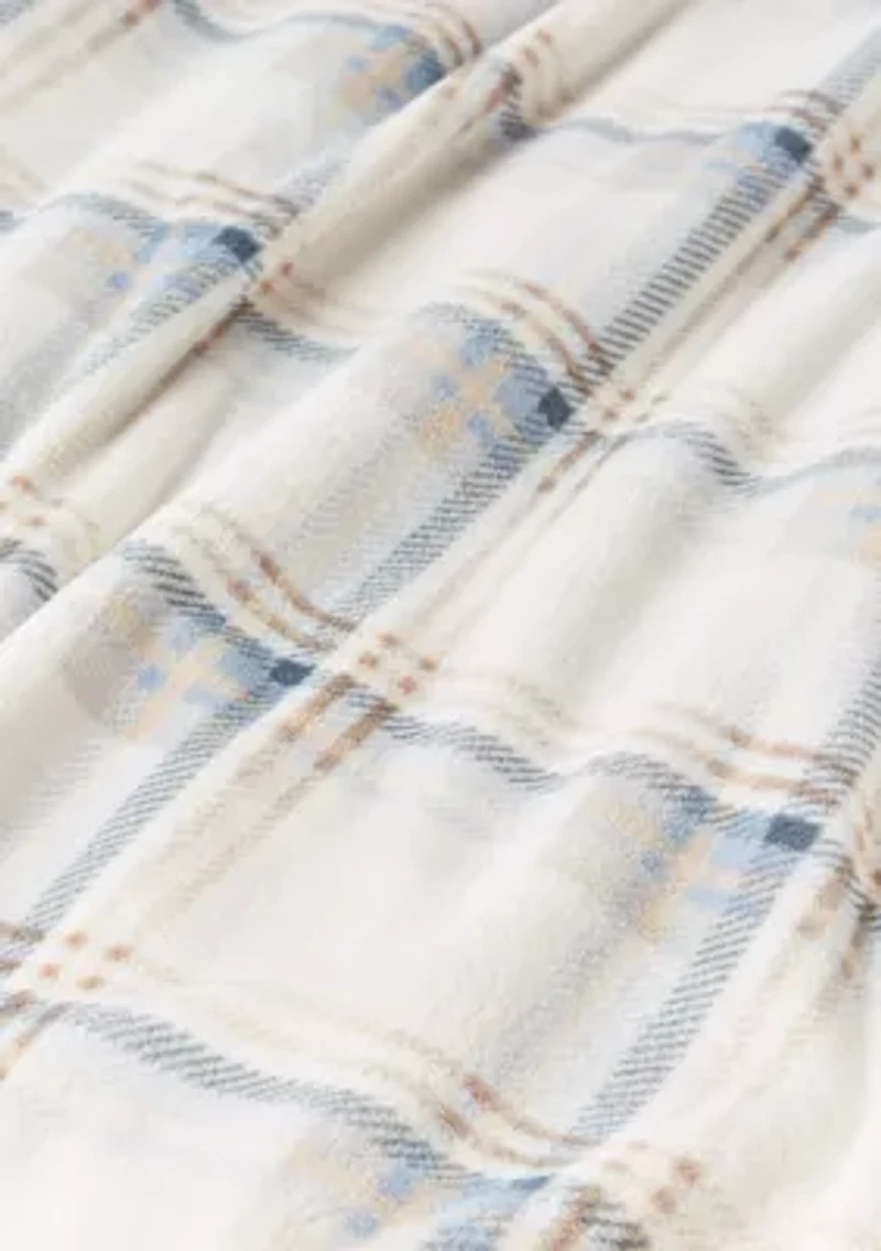 Luxury Velvet Plaid Throw Blanket