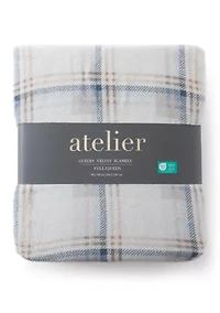 Luxury Velvet Plaid Throw Blanket