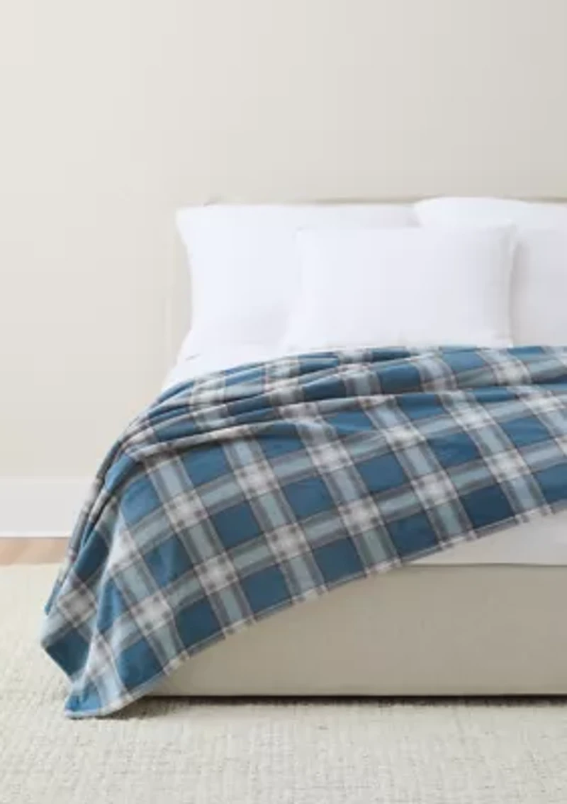 Luxury Velvet Plaid Throw Blanket