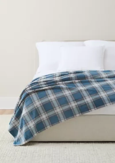 Luxury Velvet Plaid Throw Blanket