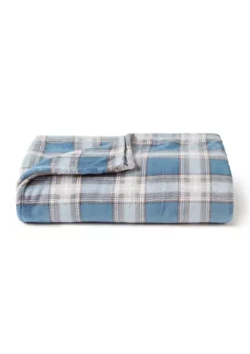 Luxury Velvet Plaid Throw Blanket
