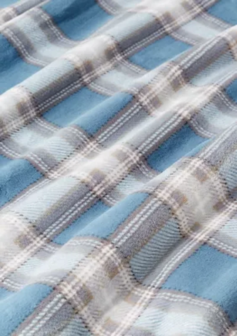 Luxury Velvet Plaid Throw Blanket