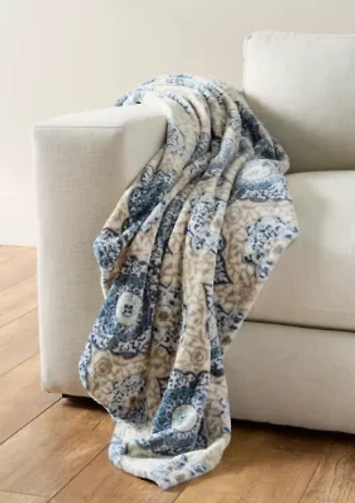 Medallion Lux Velvet Throw Blanket