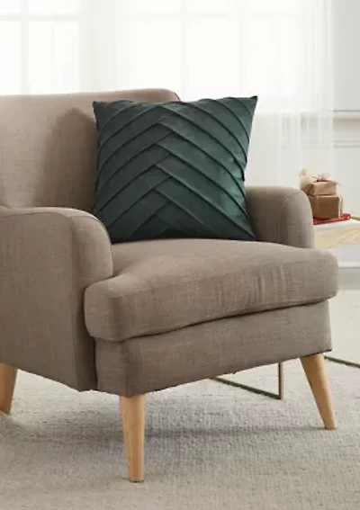 Pleated Velvet Throw Pillow