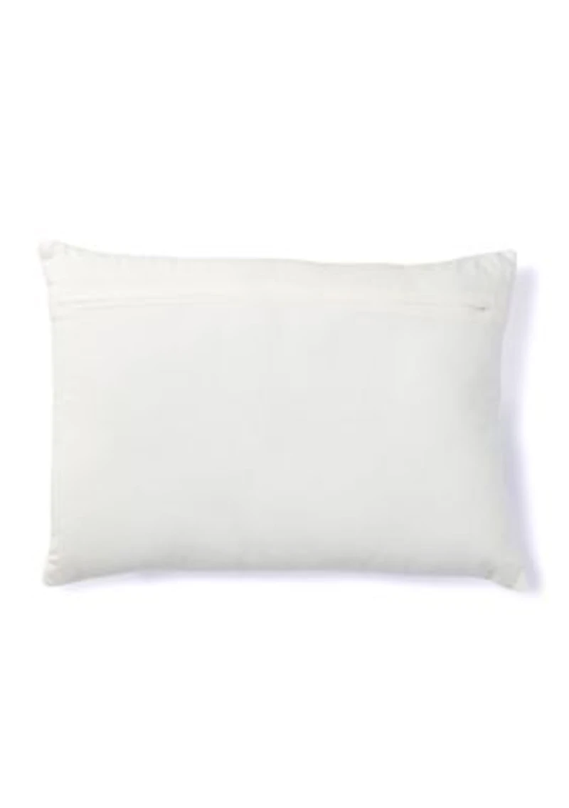 Decorative Winter Trees Beaded Pillow
