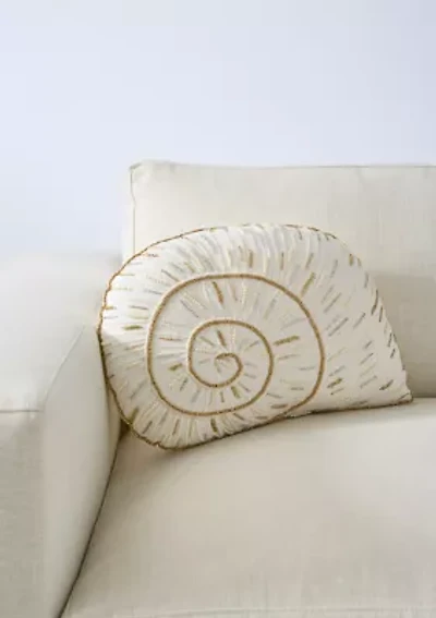 Beaded Shell Pillow