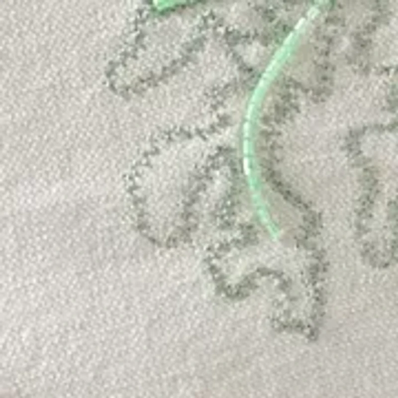 Beaded Shell and Coral Pillow