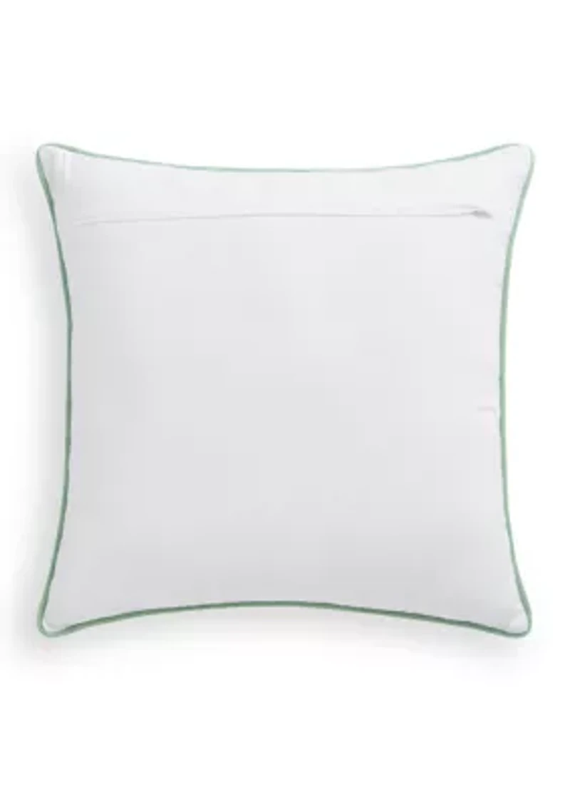 Beaded Shell and Coral Pillow