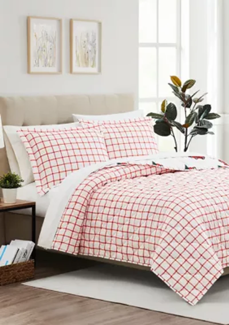 Red Truck Holiday 3-Piece Quilt Set