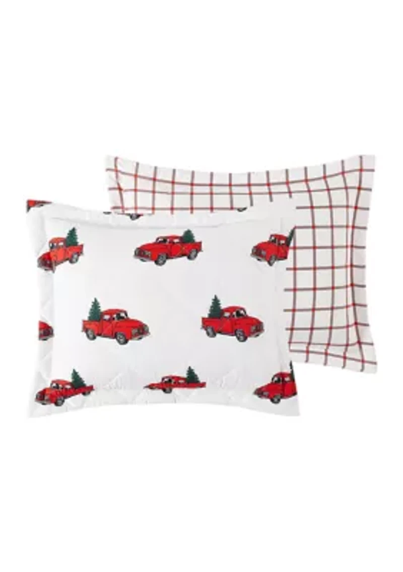 Red Truck Holiday 3-Piece Quilt Set