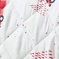 Red Christmas Car Quilt Set