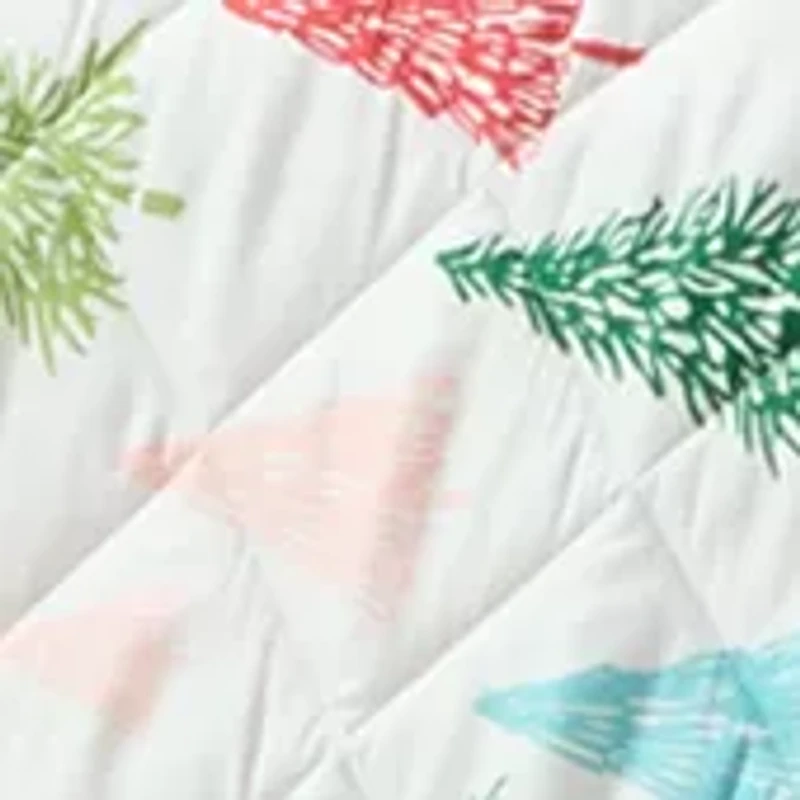 Multicolored Trees Quilt Set
