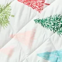 Multicolored Trees Quilt Set