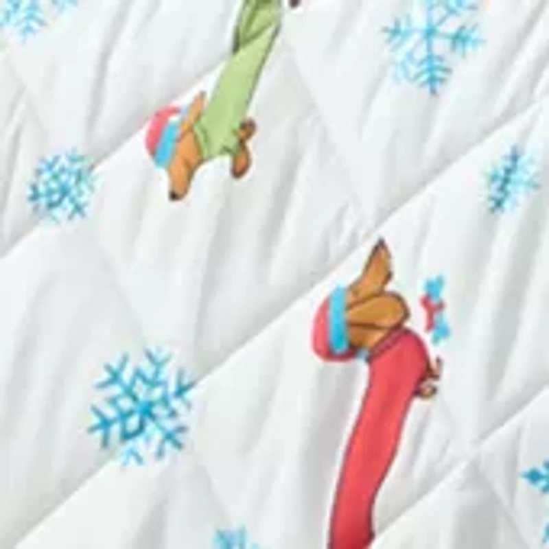 Snowy Dog Quilt Set