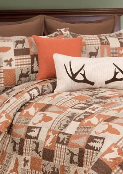 Buck Ridge Trail Rustic Lodge Quilt Set