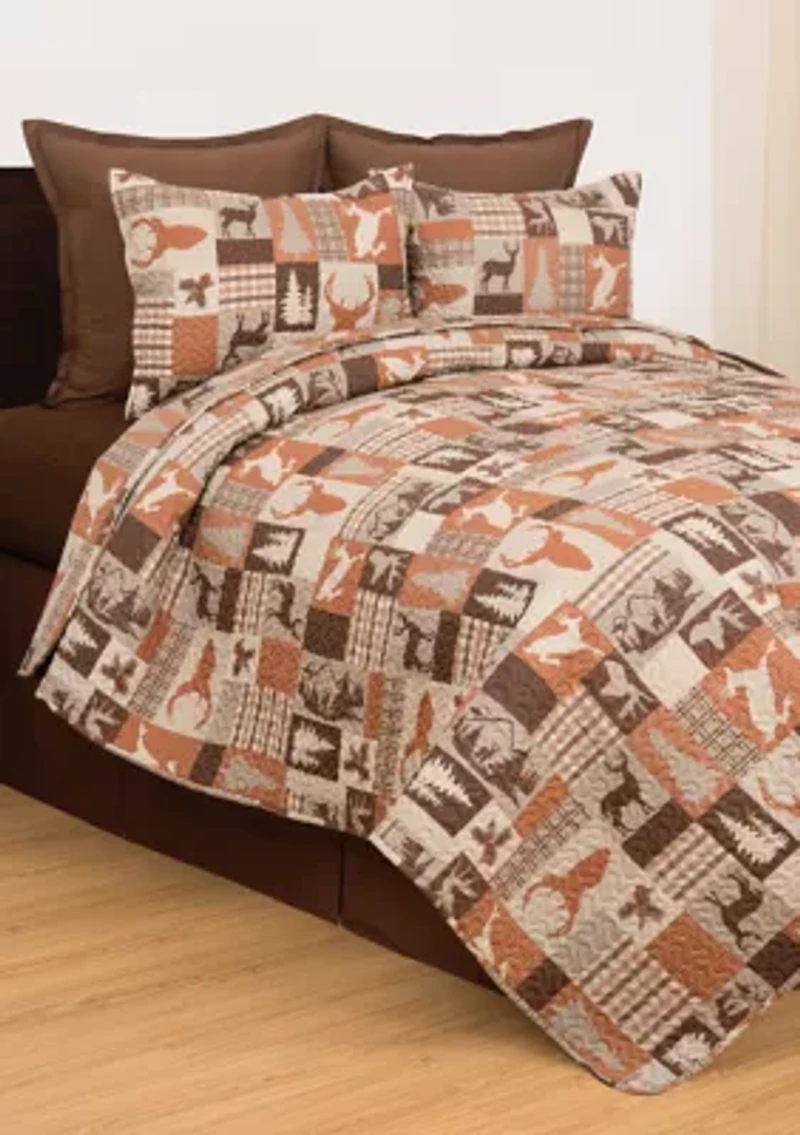 Buck Ridge Trail Rustic Lodge Quilt Set