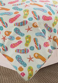 Flip Flop Life Coastal Quilt Set