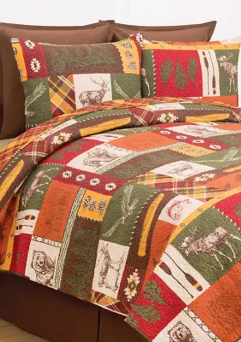 Keaton Forest Rustic Quilt Set