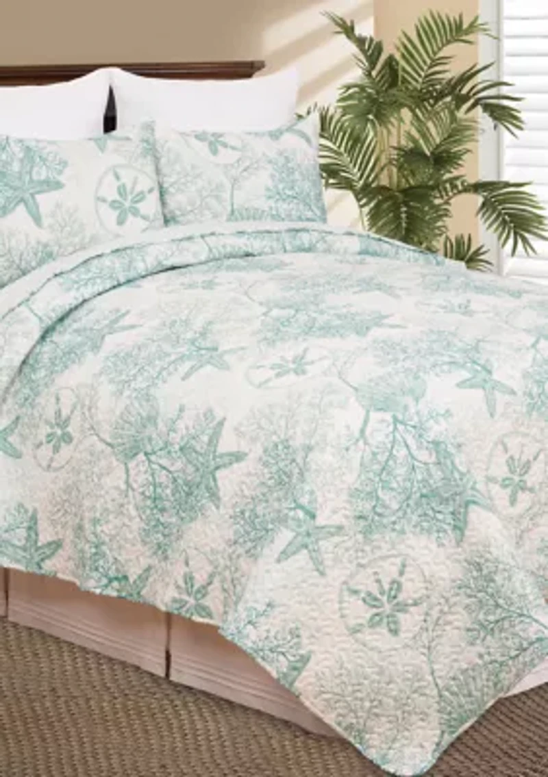 Ocean Treasures Coastal Quilt Set