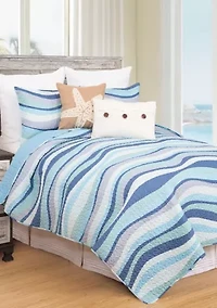 Seawaves Coastal Quilt Set