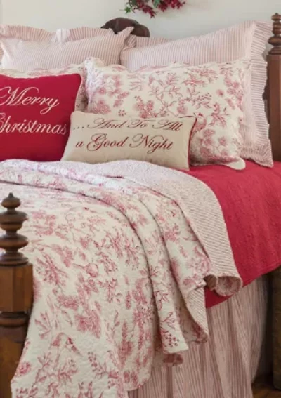 Evergreen Toile Quilt Set