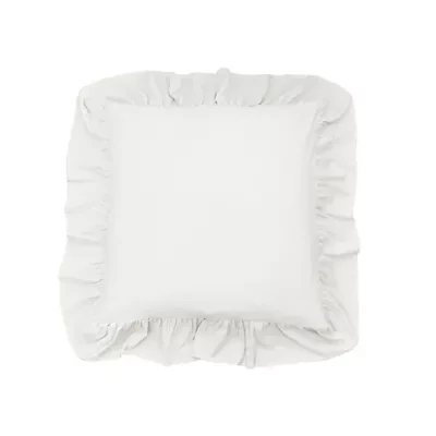 Ruffled Euro Sham White