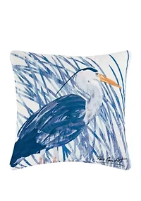 Coastal Heron Bird Pillow