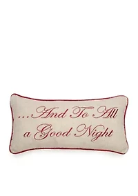 Pinewood Grove Goodnight Square Pillow 10-in. x 19-in.