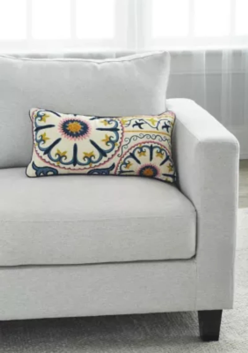Drew Embroidered Pillow