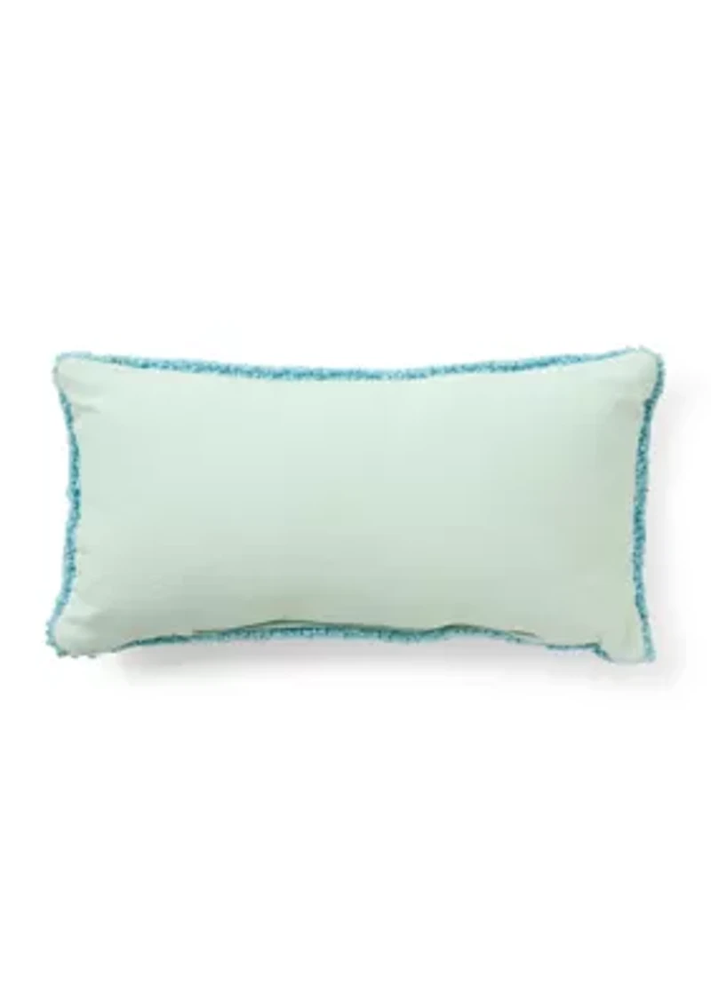 Patriotic Truck Hooked Throw Pillow 6" x 12"