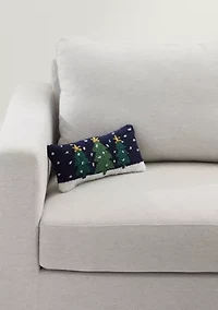 Hooked Trees Throw Pillow