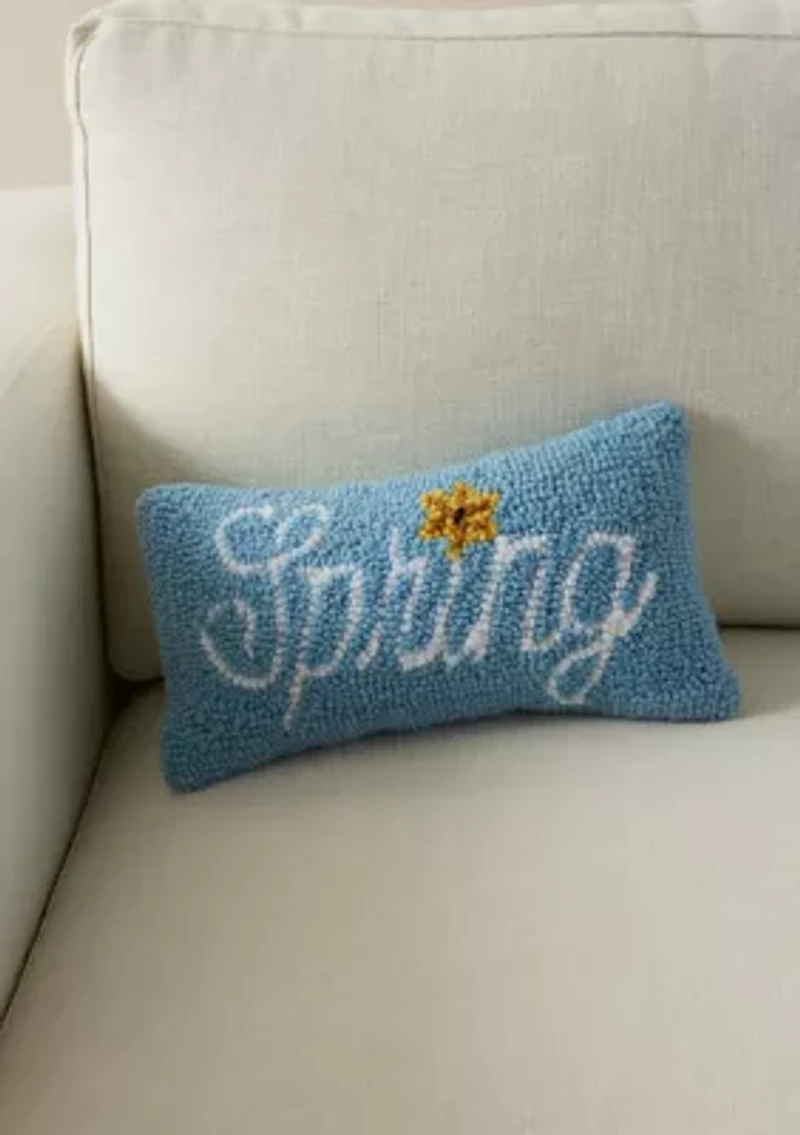 Spring Flower Hooked Pillow