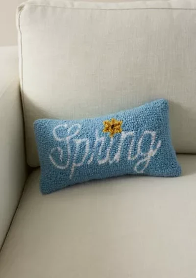 Spring Flower Hooked Pillow